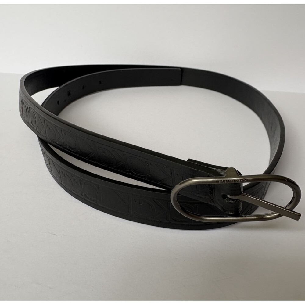 Calvin Klein Buckle Belt Black Engraved-Logo XL